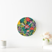 ジャングル模様 ラウンド壁時計 (ホーム)