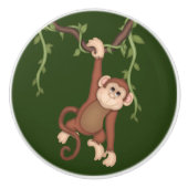 ジャングル猿のドレッサーの引出しのノブの引き セラミックノブ (正面)