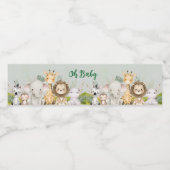 ジャングル男の赤ちゃんシャワーワイルドトロピカル招待状 ペットボトルラベル (シングルラベル)