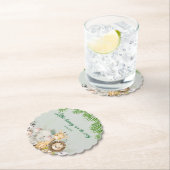 ジャングル男の赤ちゃんシャワーワイルドトロピカル招待状 ペーパーコースター (インサイチュ)