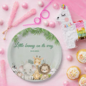 ジャングル男の赤ちゃんシャワーワイルドトロピカル招待状 ペーパープレート (パーティー)