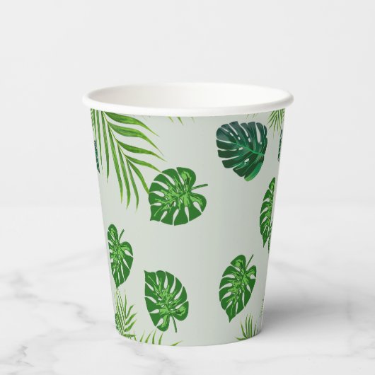 ジャングル男の赤ちゃんシャワーワイルドトロピカル招待状 紙コップ (裏面)