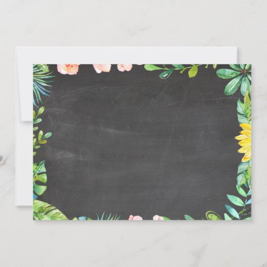 ジャングル男の赤ちゃんファースト誕生日サファリ動物園 招待状 (裏面)