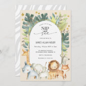 ジャングル男女兼用風のすすりと見る 招待状 (正面/裏面)
