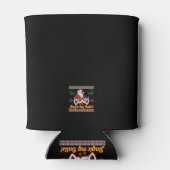 ジャングル私のボールサンタクロース醜いクリスマスセーター 缶クーラー (裏面)