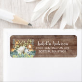 ジャングル素朴アニマルベビーシャワー住所 シール (インサイチュ)