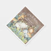 ジャングル素朴アニマルベビーシャワー紙ナプキンス スタンダードランチョンナプキン (角)