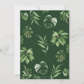 ジャングル素朴ブ動物木材の緑の誕生日パーティー サンキューカード (裏面)