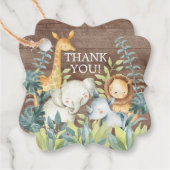 ジャングル素朴ベイビーシャワーお願いギフトラベル フェイバータグ (正面)