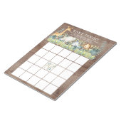 ジャングル素朴動物赤ちゃんシャワービンゴゲーム ノートパッド (アングル)