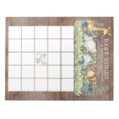 ジャングル素朴動物赤ちゃんシャワービンゴゲーム ノートパッド (正面)