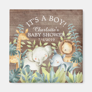 ジャングル素朴動物赤ちゃんシャワー好き磁石 マグネット