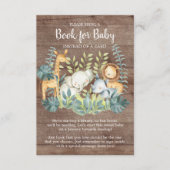 ジャングル素朴赤ちゃんシャワーベビーカード用ブック エンクロージャーカード (正面)