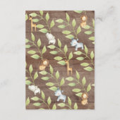 ジャングル素朴赤ちゃんシャワーベビーカード用ブック エンクロージャーカード (裏面)