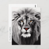 ジャングル絵葉書のキング ポストカード (正面/裏面)