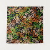 ジャングル自然葉 タペストリー (正面(横))