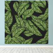 ジャングル葉に包まれたキャンバス キャンバスプリント (インサイチュ (ウッドフロア))