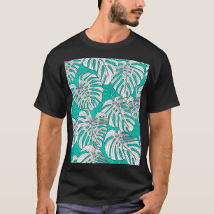ジャングル葉のフローラシームレス Tシャツ