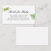 ジャングル葉のベビー本 エンクロージャーカード (正面/裏面)