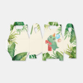 ジャングル葉の恐竜の最初の誕生日パーティー フェイバーボックス (折り畳みなし)