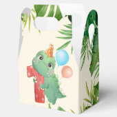 ジャングル葉の恐竜の最初の誕生日パーティー フェイバーボックス (オープン)