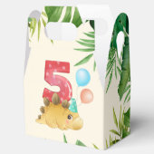 ジャングル葉の恐竜6thバースデーパーティー好意ボー フェイバーボックス (オープン)