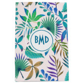 ジャングル葉の継ぎ目のないパターン ミディアムペーパーバッグ (正面)