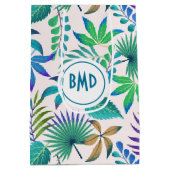 ジャングル葉の継ぎ目のないパターン ミディアムペーパーバッグ (裏面)