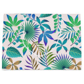 ジャングル葉の継ぎ目のないパターン ラージペーパーバッグ (正面)