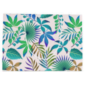 ジャングル葉の継ぎ目のないパターン ラージペーパーバッグ (裏面)