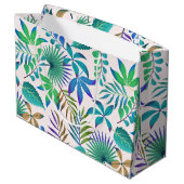 ジャングル葉の継ぎ目のないパターン ラージペーパーバッグ (裏面アングル)