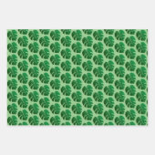 ジャングル葉デザインラッピング紙セット ラッピングペーパーシート (正面2)