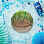 ジャングル葉パーティー&アニマルプリントカスタム誕生日 ペーパープレート (パーティー)