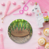 ジャングル葉パーティー&アニマルプリントカスタム誕生日 ペーパープレート (パーティー)