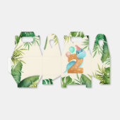 ジャングル葉恐竜2回目の誕生日パーティー フェイバーボックス (折り畳みなし)