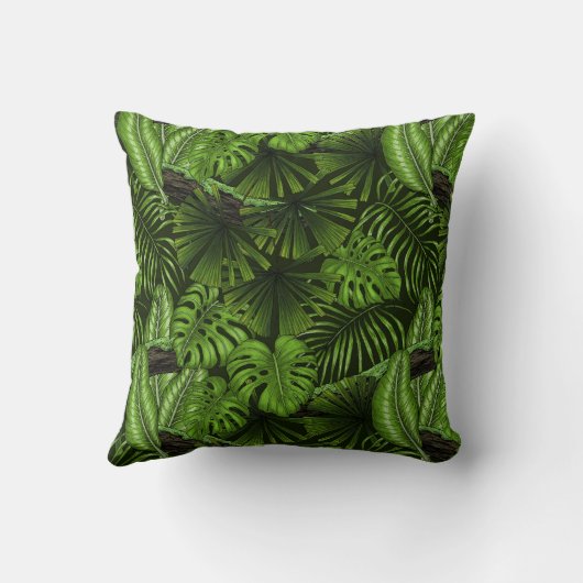 ジャングル葉 クッション (裏面)