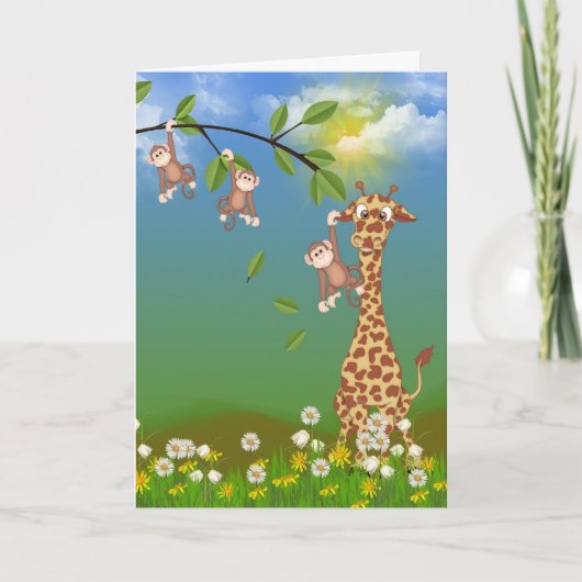 ジャングル誕生日カード カード (正面)