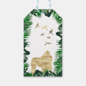 ジャングル誕生日サファリパーティーフェイスビーフサンキューユユーテーマ ギフトタグ (裏面)