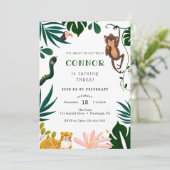 ジャングル誕生日パーティー 招待状 (スタンド正面)