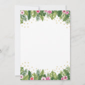 ジャングル誕生日招待状。ガールファースト誕生日 招待状 (裏面)