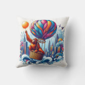 ジャングル調和:オランウタンインスパイア クッション (裏面)