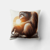 ジャングル調和：オランウタンインスパイア クッション (裏面)