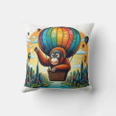 ジャングル調和:オランウタンインスパイア クッション (裏面)