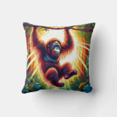 ジャングル調和:オランウタンインスパイア クッション (裏面)