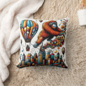 ジャングル調和：オランウタンインスパイア クッション (ブランケット)