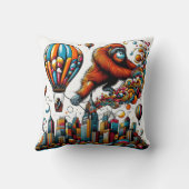 ジャングル調和：オランウタンインスパイア クッション (裏面)