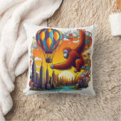 ジャングル調和：オランウタンインスパイア クッション (ブランケット)