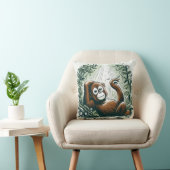 ジャングル調和:オランウタンインスパイア クッション (椅子)