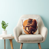 ジャングル調和:オランウタンインスパイア クッション (椅子)