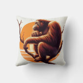 ジャングル調和:オランウタンインスパイア クッション (裏面)